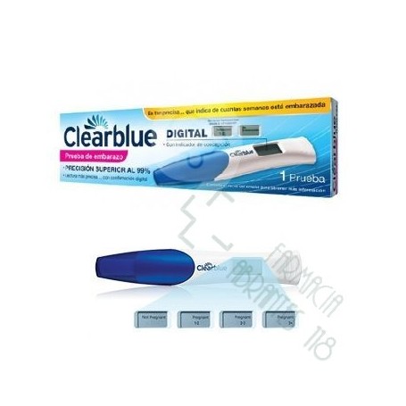 CLEARBLUE DIGITAL TEST DE EMBARAZO PRUEBA DE EMBARAZO CON INDICADOR